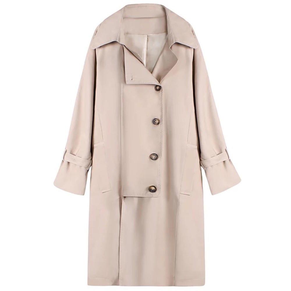 Light beige cotton trench coat - Picture 7 of 8